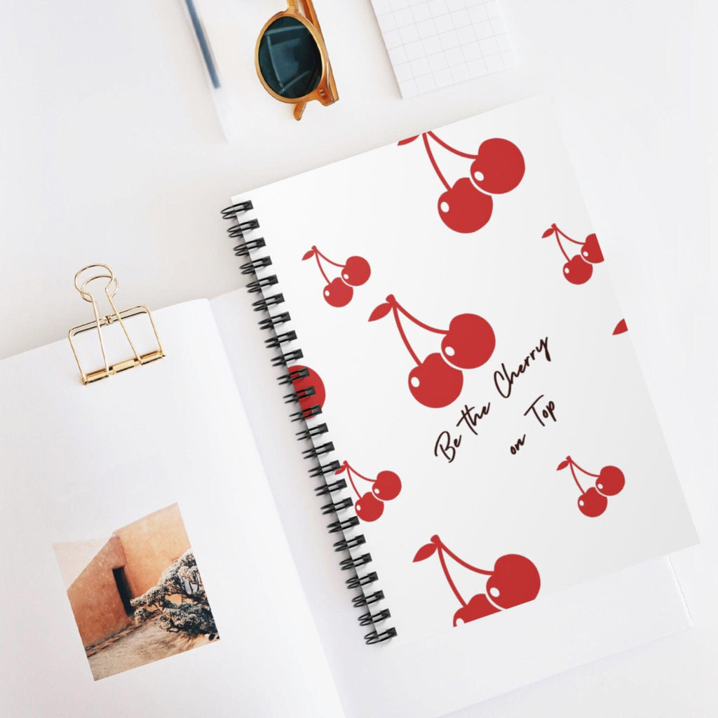 Cherry-Themed Spiral Notebook - FITSPIRED