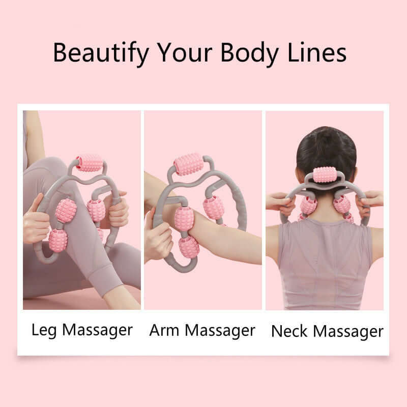 U-Shape Trigger Point Massage Roller for Full Body, Arms, Legs, Neck