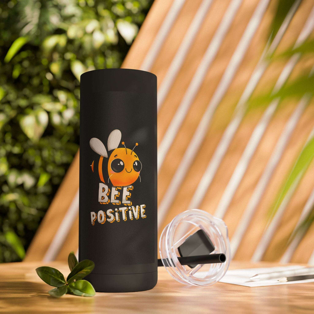 Motivational Bee Positive 20oz Skinny Tumbler - FITSPIRED